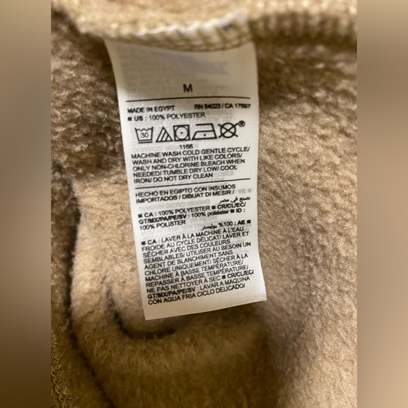 Old Navy Men’s Quarter-Zip Sweater - Size Medium Color Tan - Picture 4 of 5